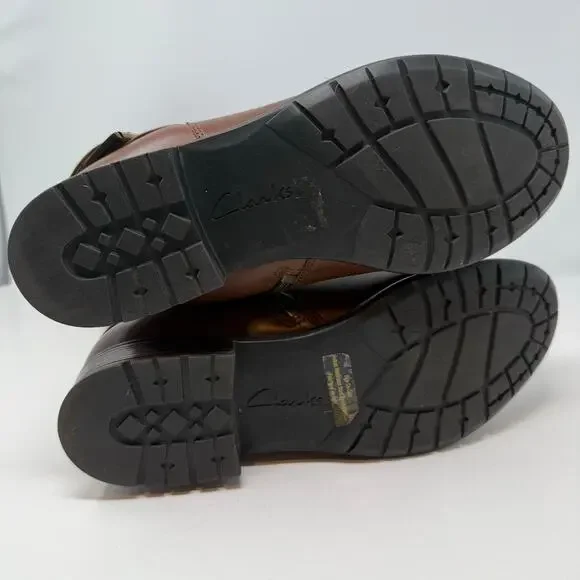 Clarks Collection Boots Women's 10M Brown Plaza Steer Riding Boot Leather - Picture 10 of 16